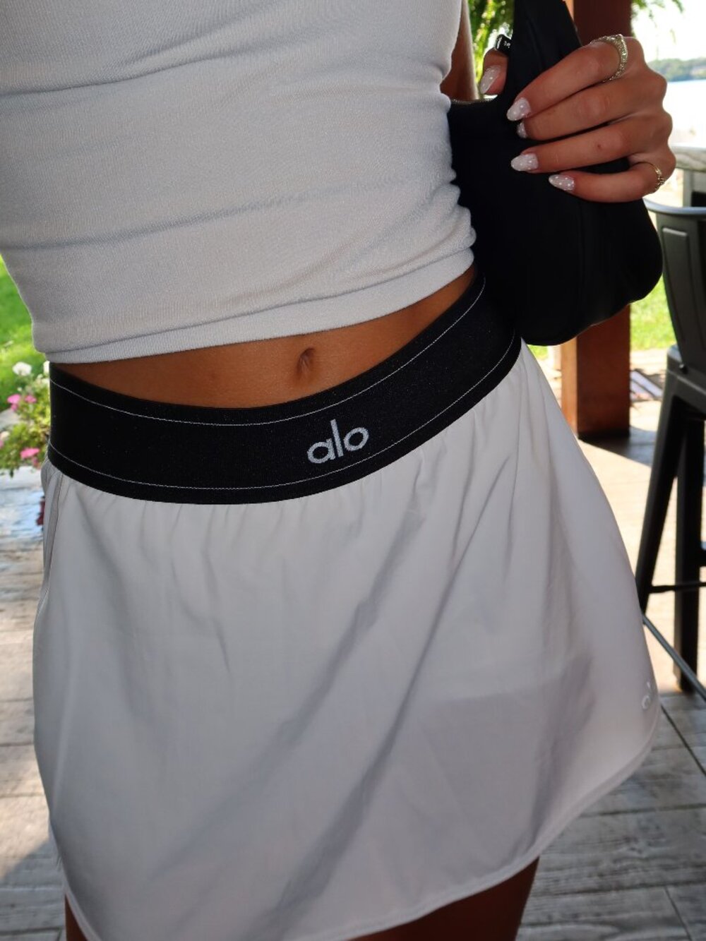 NWT 🤍 Alo Yoga Match Point Tennis Skirt White Built In Shorts Activewear 😘 - Picture 1 of 7